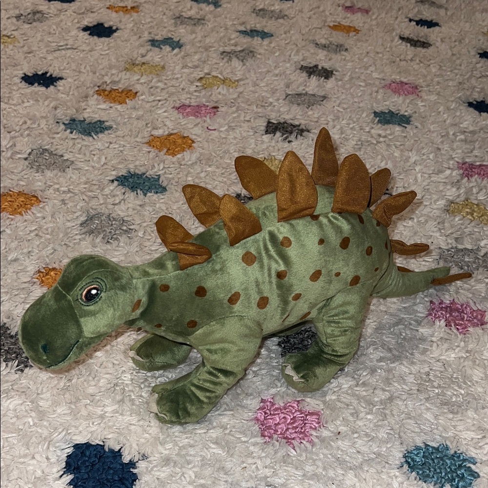 Green Dinosaur Plush Toy: Stegosaurus